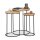 relaxdays Beistelltische-Set rund Holz braun, 3 St.