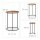 relaxdays Beistelltische-Set rund Holz braun, 3 St.