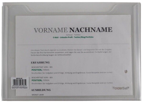 FolderSys Dokumententasche DIN A5 transparent glatt 0,20 mm, 1 St.