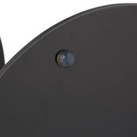 relaxdays Beistelltisch rund Glas schwarz 40,0 x 40,0 x 55,0 cm, 1 St.