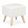 relaxdays Wohnzimmer-Hocker mit Stauraum 10029605_49 weiß, 1 St.