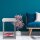 relaxdays Wohnzimmer-Hocker 10024633_49 weiß Kunstleder, 1 St.