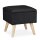 relaxdays Wohnzimmer-Hocker mit Stauraum 10029605_46 schwarz, 1 St.