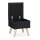 relaxdays Wohnzimmer-Hocker mit Stauraum 10029605_46 schwarz, 1 St.