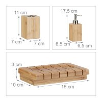 relaxdays Badaccessoires-Set braun, 1 Set