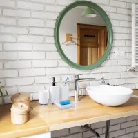 relaxdays Badaccessoires-Set weiß, 1 Set