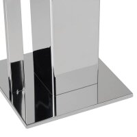relaxdays WC-Garnitur silber Metall, 1 St.