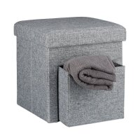 relaxdays Wohnzimmer-Hocker mit Stauraum 10020369_111...