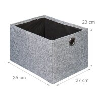 relaxdays Wohnzimmer-Hocker mit Stauraum 10020369_111 grau, 1 St.