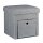relaxdays Wohnzimmer-Hocker mit Stauraum 10020369_111 grau, 1 St.