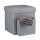 relaxdays Wohnzimmer-Hocker mit Stauraum 10020369_111 grau, 1 St.