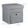 relaxdays Wohnzimmer-Hocker mit Stauraum 10020369_111 grau, 1 St.