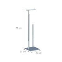 relaxdays Ersatzrollenhalter PAGNONI silber, 1 St.