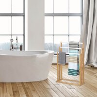 relaxdays Handtuchständer braun, 1 St.