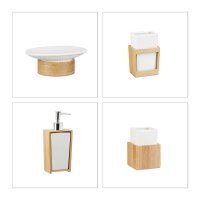 relaxdays Badaccessoires-Set braun, 1 Set