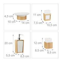 relaxdays Badaccessoires-Set braun, 1 Set