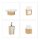 relaxdays Badaccessoires-Set braun, 1 Set