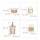 relaxdays Badaccessoires-Set braun, 1 Set