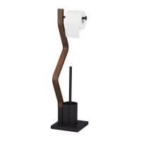 relaxdays WC-Garnitur schwarz Metall, 1 St.