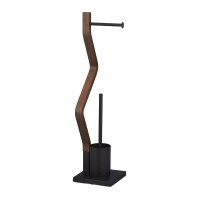 relaxdays WC-Garnitur schwarz Metall, 1 St.