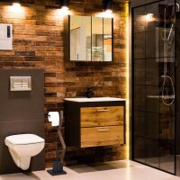 relaxdays WC-Garnitur schwarz Metall, 1 St.