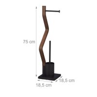 relaxdays WC-Garnitur schwarz Metall, 1 St.