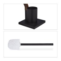 relaxdays WC-Garnitur schwarz Metall, 1 St.