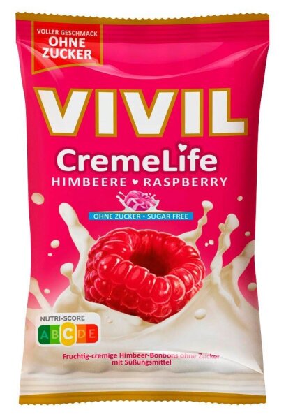 VIVIL® Creme Life Himbeere Bonbons 23 St./ 90,0 g, 1 Pack