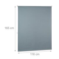 relaxdays Rollo grau 120,0 x 165,0 cm  ( 10021307_740 )