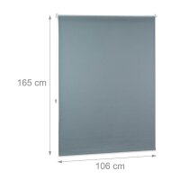 relaxdays Rollo grau 110,0 x 165,0 cm