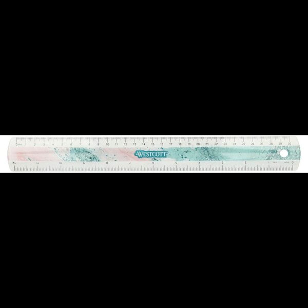 WESTCOTT Lineal Trendsetter 30,0 cm, rosa-türkis