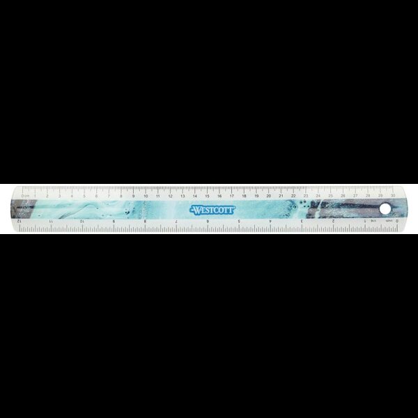 WESTCOTT Lineal Trendsetter 30,0 cm, türkis