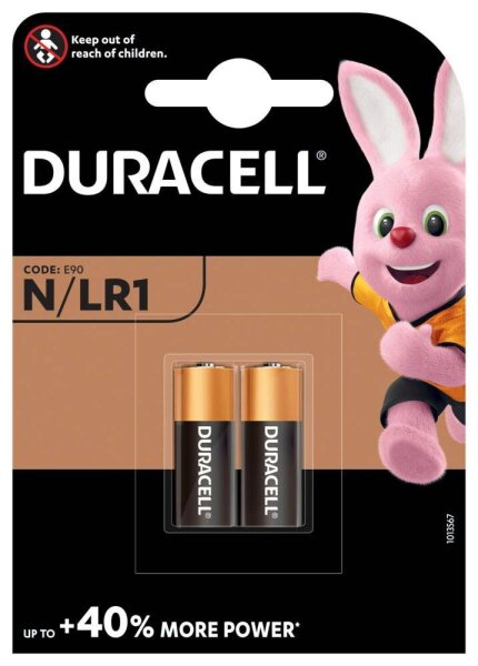 DURACELL Batterien LR1 Alkali-Mangan Lady N 1,5 V, 2 St.