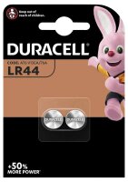DURACELL Knopfzellen LR44 Alkali-Mangan 1,5 V, 2 St.