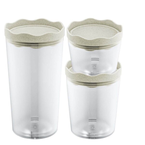 koziol Vorratsdosen-Set Prince transparent 0,3/0,75/1,0 l, 1 Set