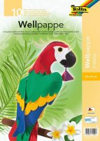 folia Bastelwellpappe E-Welle farbsortiert 1 Pack