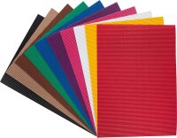 folia Bastelwellpappe E-Welle farbsortiert 1 Pack