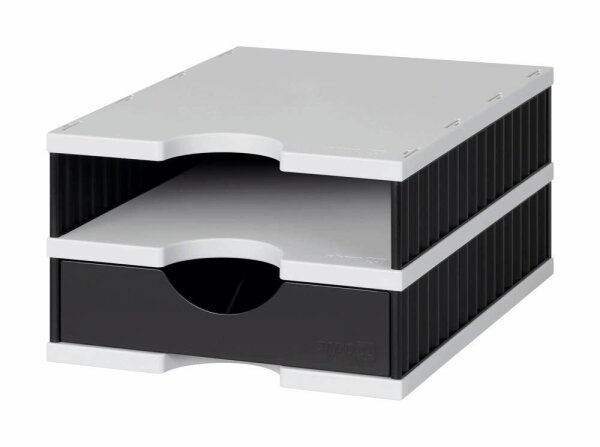 styro Schubladenbox uno  schwarz 268-0102.9895S, DIN A4 mit 1 Schublade, 1 St.