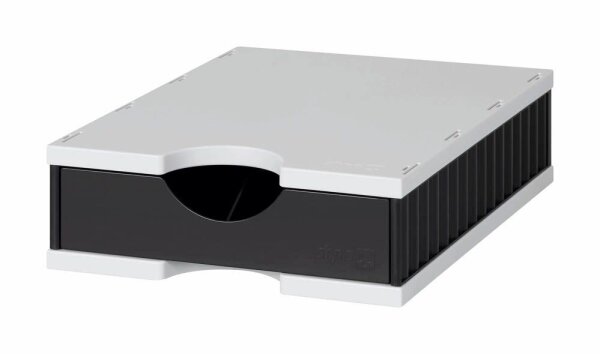 styro Schubladenbox uno  schwarz 268-0101.9895S, DIN A4 mit 1 Schublade, 1 St.