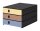 styro Schubladenbox styroval pro feelings Midnightsun  gelb, braun, blau 14-8050.Mi, DIN A4 mit 3 Schubladen, 1 St.