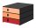 styro Schubladenbox styroval pro feelings, Poppy  hellorange, dunkelorange, rot 14-8050.Po, DIN A4 mit 3 Schubladen, 1 St.