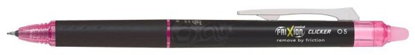 PILOT FRIXION point CLICKER Tintenroller schwarz 0,3 mm, Schreibfarbe: pink, 1 St.