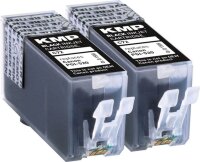 KMP C72D  schwarz Druckerpatronen kompatibel zu Canon 2x PGI-520, 2er-Set  ( 1508,0021 )