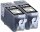 KMP C72D  schwarz Druckerpatronen kompatibel zu Canon 2x PGI-520, 2er-Set  ( 1508,0021 )