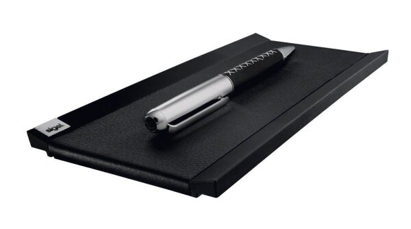 SIGEL Stiftablage cintano:S saphirschwarz Lederimitat 20,0 x 10,0 x 1,0 cm