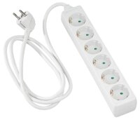 hama 6-fach Steckdosenleiste 1,4 m weiß