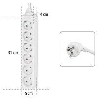 hama 6-fach Steckdosenleiste 1,4 m weiß