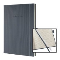 SIGEL Notizbuch Conceptum® ca. DIN A4 kariert, dunkelgrau Hardcover 194 Seiten, 1 St.