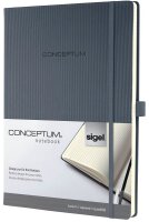 SIGEL Notizbuch Conceptum® ca. DIN A4 kariert, dunkelgrau Hardcover 194 Seiten, 1 St.