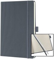 SIGEL Notizbuch Conceptum® ca. DIN A5 kariert, dunkelgrau Hardcover 194 Seiten, 1 St.